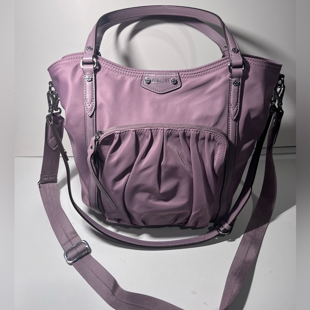 MZ Wallace Leather Trim Nikki Tote Dusty Rose